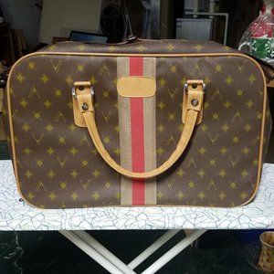 Brown and Red Carry on Bag